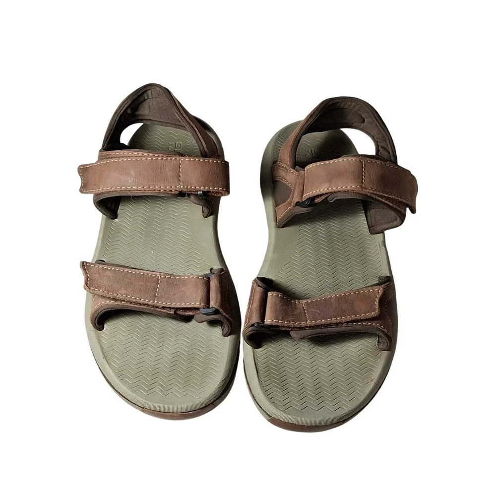 Sperry‎ Top-Sider Mens Brown Leather Strappy Adjustable Sandals Size 9M